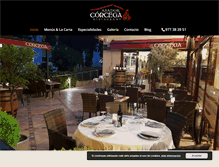 Tablet Screenshot of corcegarestaurant.com